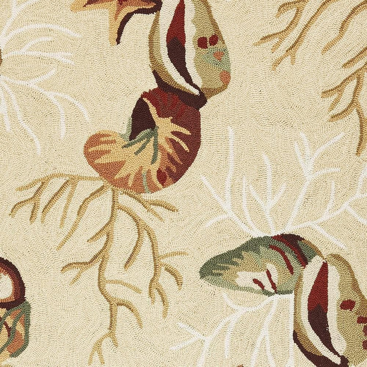 Shells Beige Area Rug • Coastal Compass Home Decor