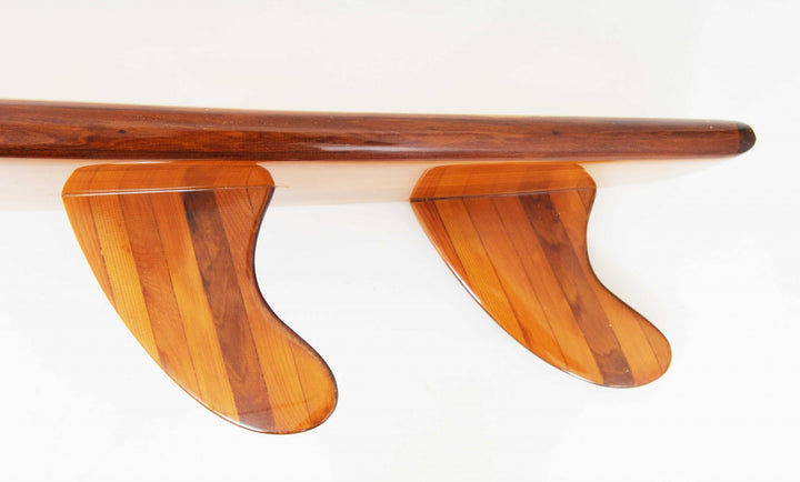 Half Surfboard Shelf - Natural Wood -  Coastal Compass Home Decor