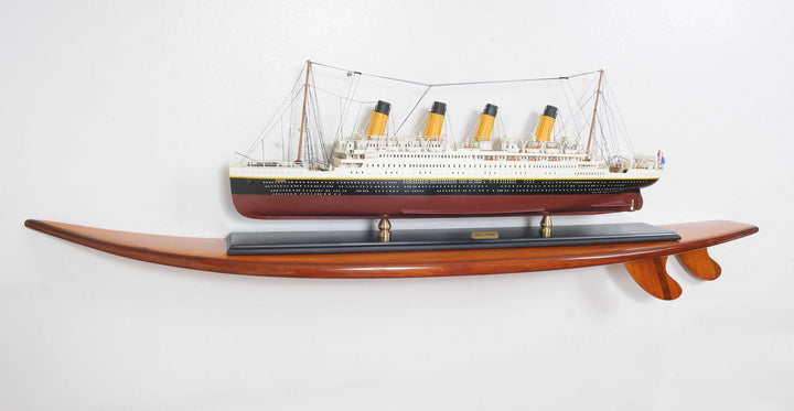 Half Surfboard Shelf - Natural Wood -  Coastal Compass Home Decor