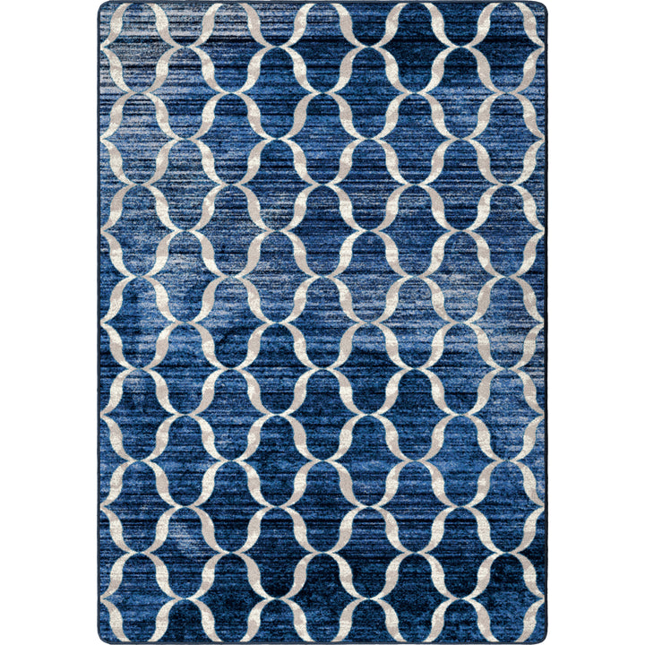 Navy Blue Lattice Rug • Coastal Compass Home Decor