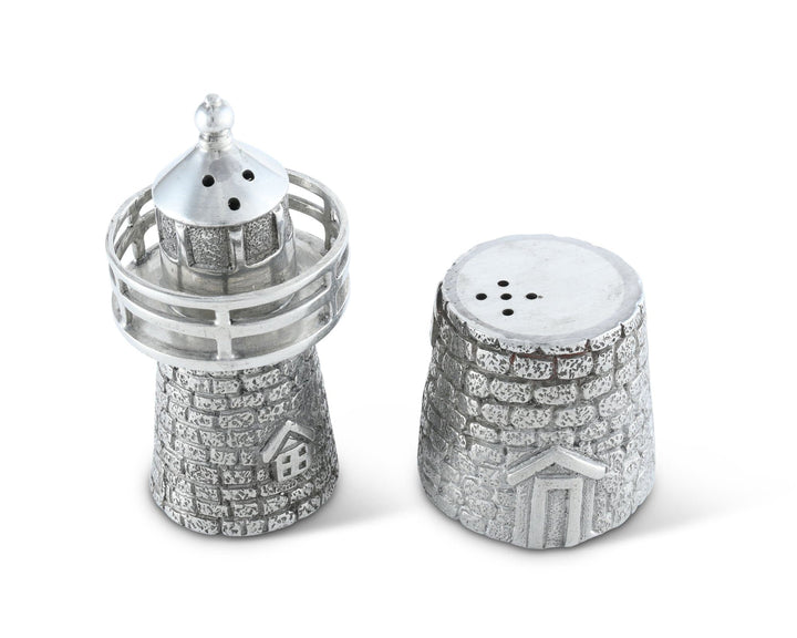 Lighthouse Pewter Salt & Pepper Shaker Set - Coastal Compass Home Decor
