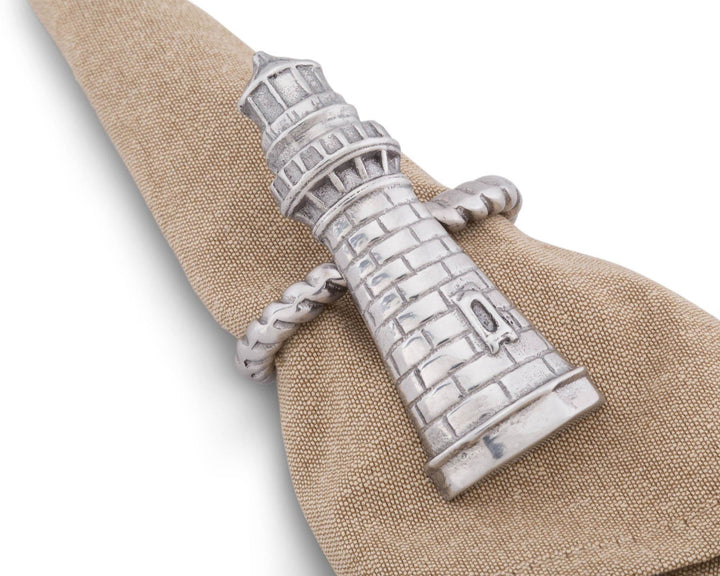 Lighthouse Napkin Ring - Coastal Compass Home Decor