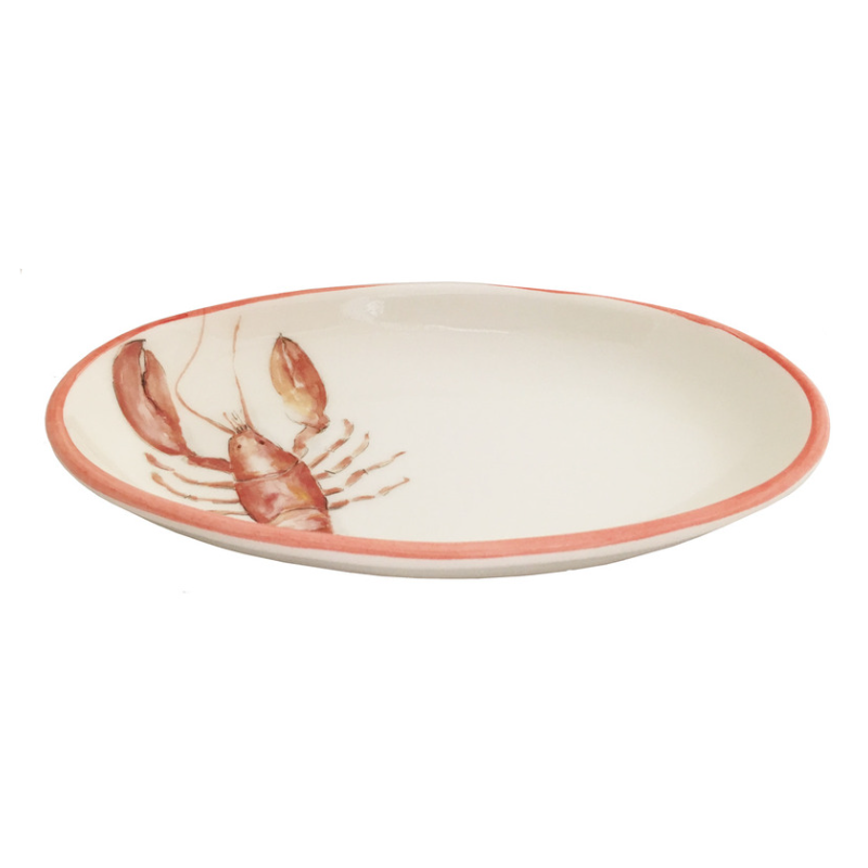 Lobster Oval Bowl | Coastal Compass Home Decor