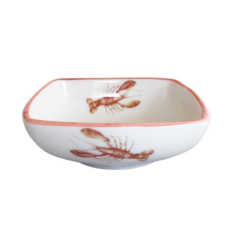 Lobster Square Everyday Bowl | Coastal Compass Home Decor