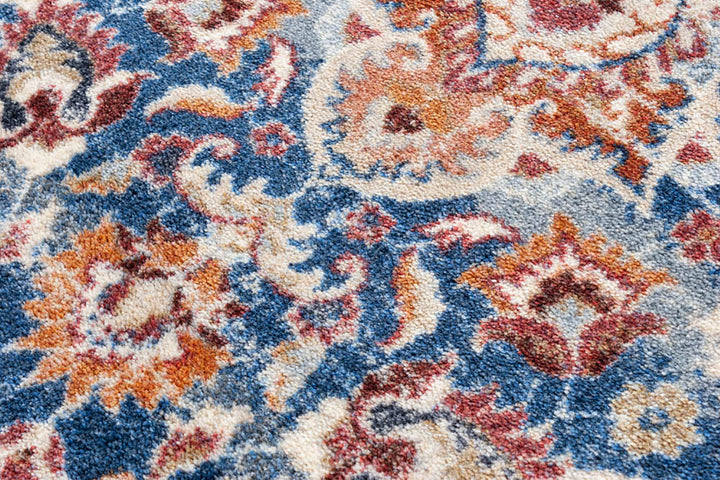 Montreal Blue & Orange Rug • Coastal Compass Home Decor