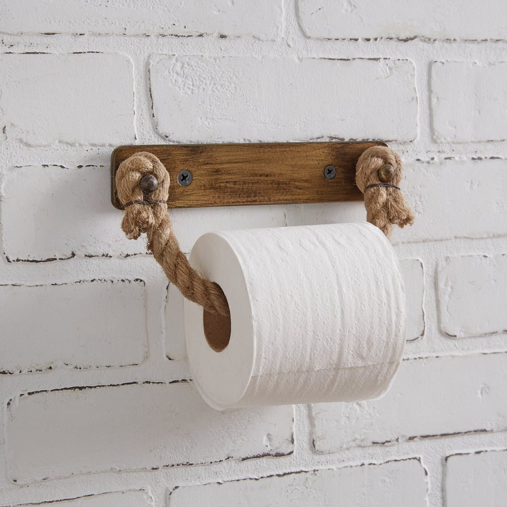Rope Toilet Paper Nautical Bathroom Decor with Anchor Wall Mount Metal Hook  Antique Industrial Wall-Mounted Coastal Rope Secures Towel 