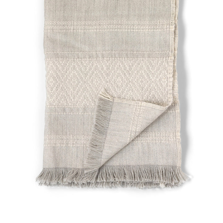 Neutral Diamond Pattern Alpaca Wool Throw Blanket • Coastal Compass Home Decor