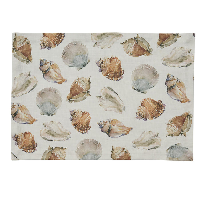 Neutral Seashells Placemat Set • Coastal Compass Home Decor