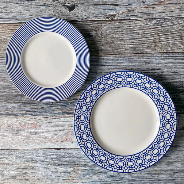 Bandon Garden Gate Rimmed Dinner Plate • Coastal Compass Home Decor