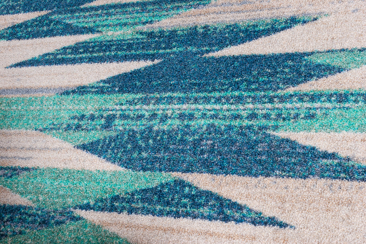 Earth Blue Aztec Rug • Coastal Compass Home Decor