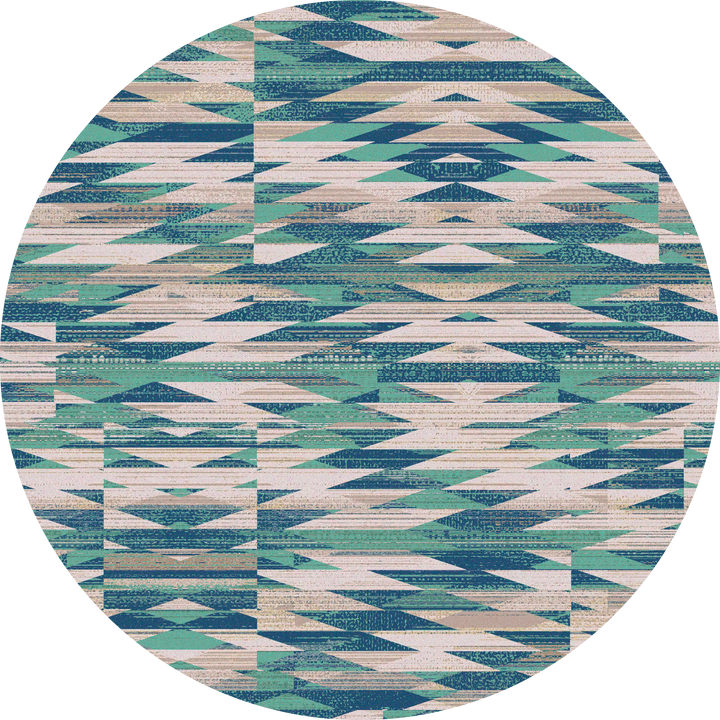 Earth Blue Aztec Rug • Coastal Compass Home Decor