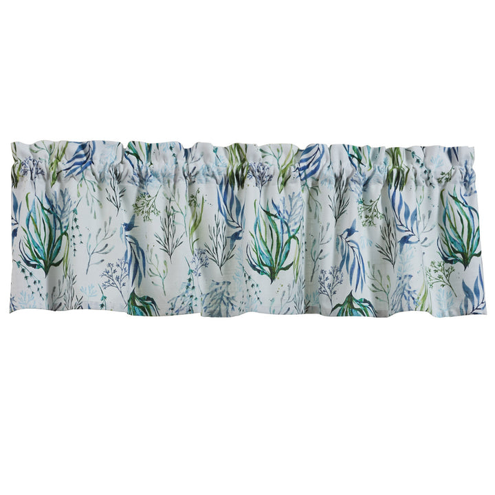Ocean Flora Window Valance • Coastal Compass Home Decor