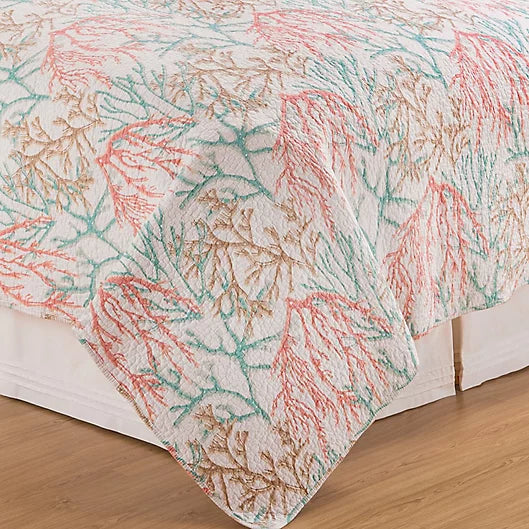 Oceanic Reef Quilt Set • Coastal Compass Home Decor