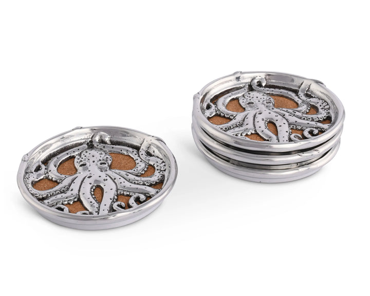 Octopus Drink Coaster Set | Coastal Compass Home Decor