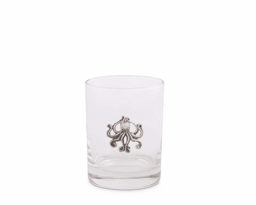 Octopus Double Old Fashion Glass - 4-pc Set - Coastal Compass Home Decor