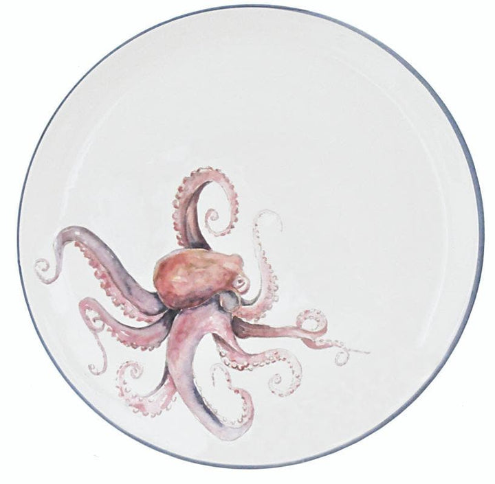 Octopus Round Serving Plate | Coastal Compass