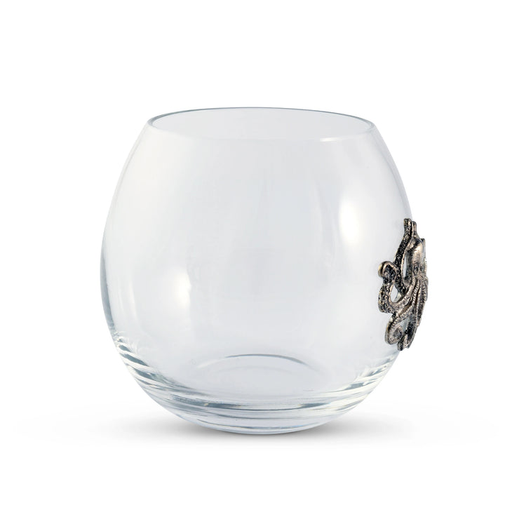 Stemless Octopus Wine Glasses • Coastal Compass Home Decor
