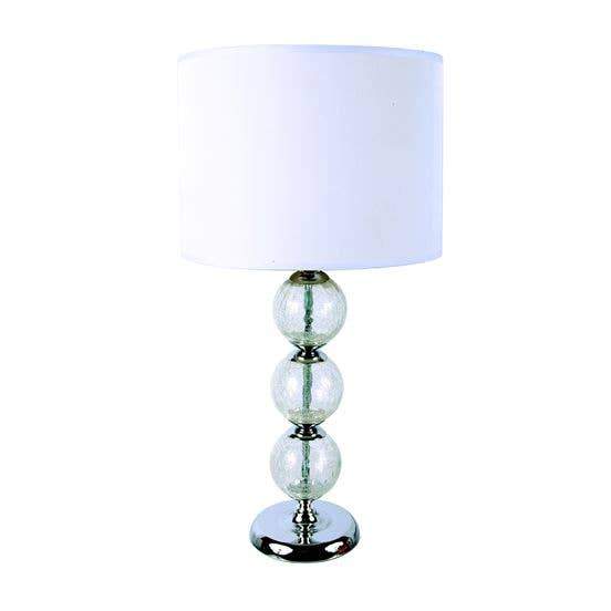 Crackle Orb Glass Lamp | Coastal Compass