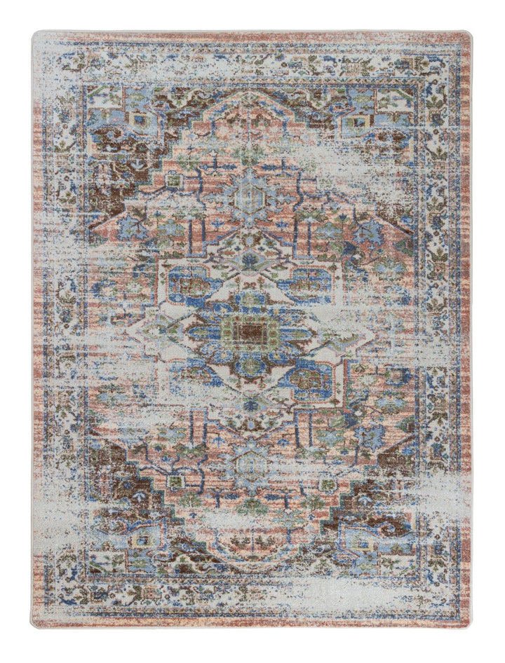 Persia Distressed Pastel Rug.Coastal Compass Home Decor