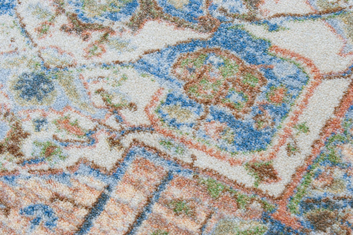 Persia Distressed Pastel Rug.Coastal Compass Home Decor
