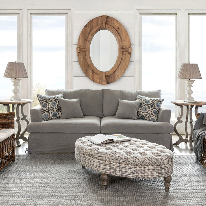 Natural Pine Window Frame Mirror • Coastal Compass Home Decor