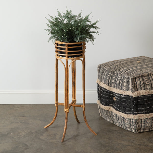 Rattan Plant Stand • Coastal Compass Home Decor