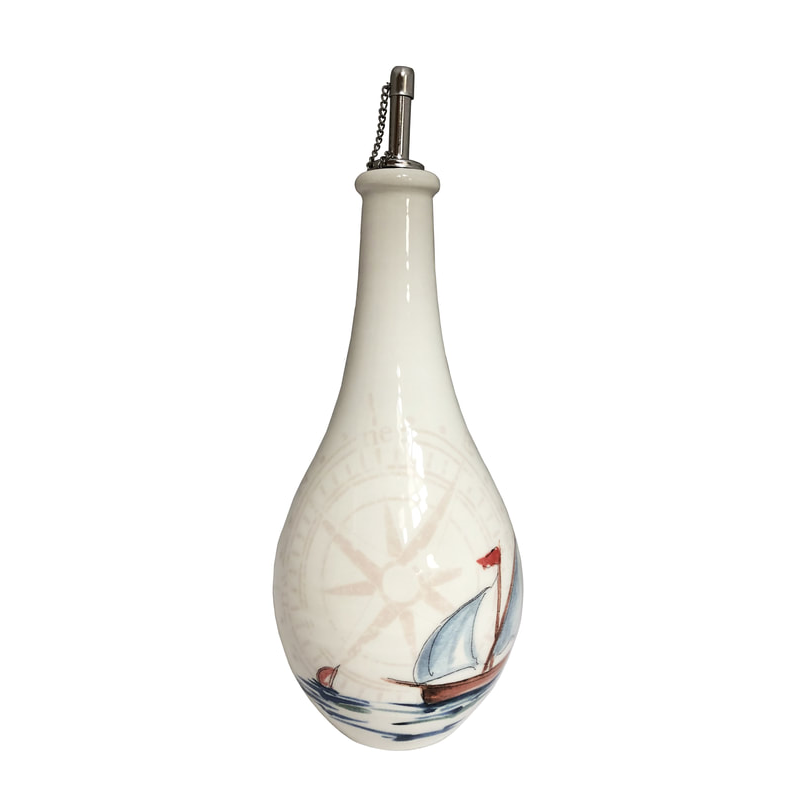 Sailboat Compass Oil Bottle | Coastal Compass Home Decor