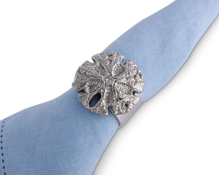 Sand Dollar Napkin Rings • Coastal Compass Home Decor