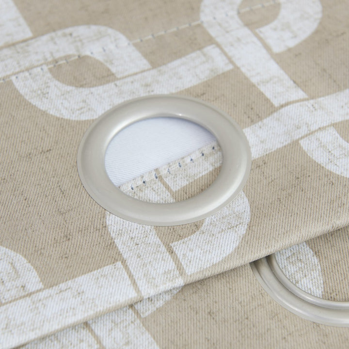 Sand Interlock Window Curtain Panel • Coastal Compass Home Decor