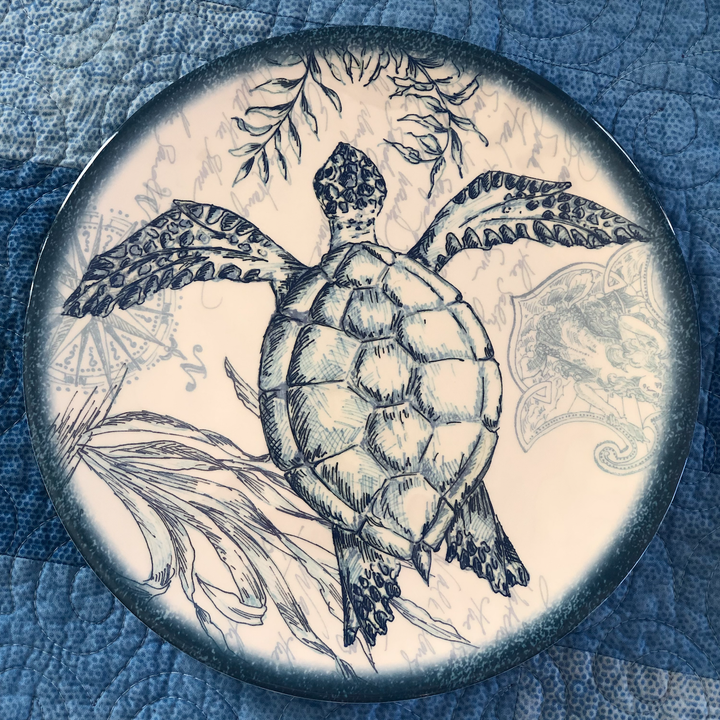 Deep Blue Sea Oceanic Salad Plate - Set of 4 | Coastal Compass