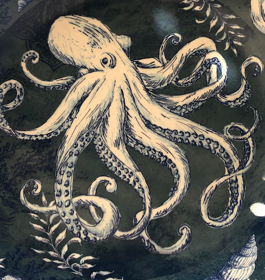 Deep Blue Sea Oceanic Large Serving Bowl  | Coastal Compass