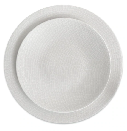 Catch White Rimmed Dinner Plate