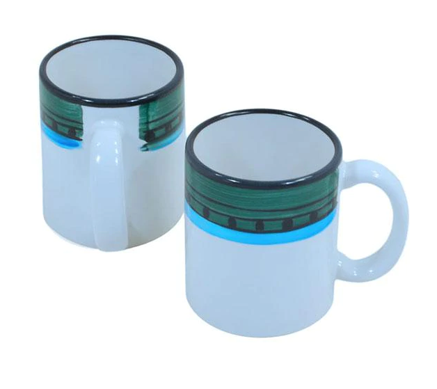 Blue/Green Carousel Mug • Coastal Compass Home Decor