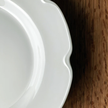 White Grace Buffet Plate • Coastal Compass Home Decor