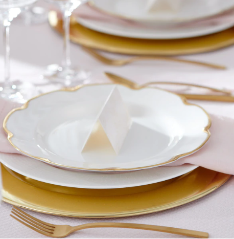 Gold Grace Buffet Plate • Coastal Compass Home decor