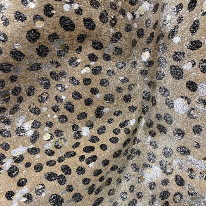 Acid Wash Cheetah Light Beige/Silver Cowhide • Coastal Compass Home Decor