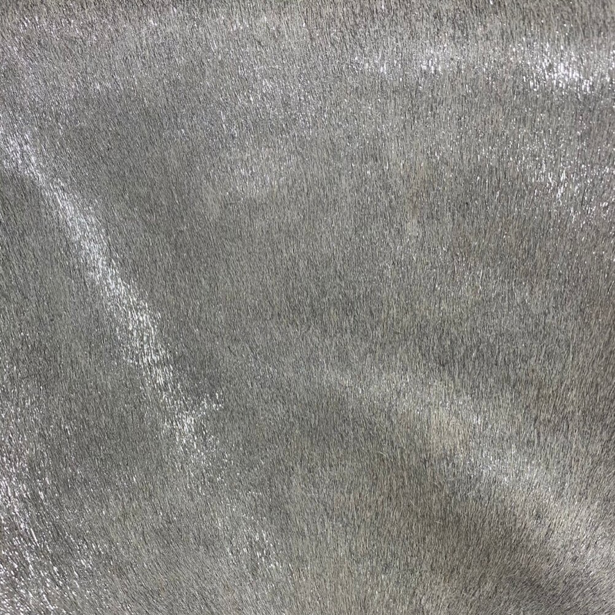 Acid Wash Silver Shimmer Cowhide • Coastal Compass Home Decor
