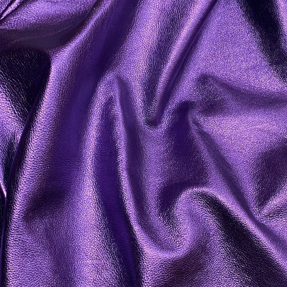 Rio Plum Metallic Leather • Coastal Compass Home Decor