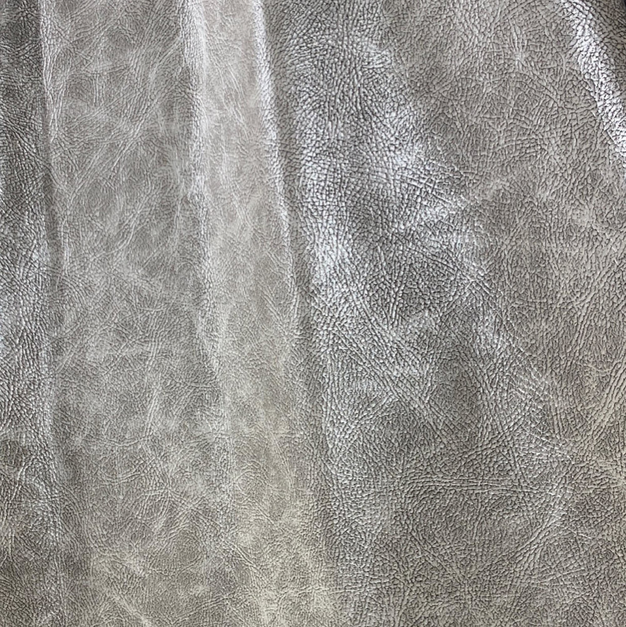 Luster Distressed Silver Leather • Coastal Compass Home Decor