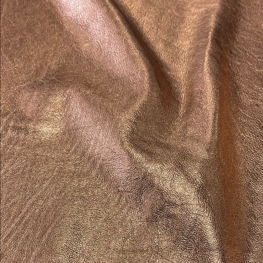 Rio Bronze Metallic Leather • Coastal Compass Home Decor