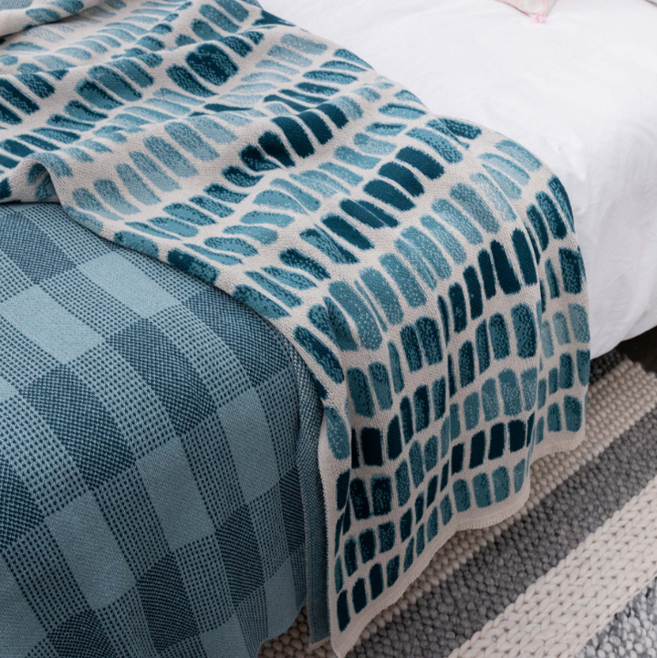Eco Watercolor Throw Blanket • Coastal Compass Home Decor
