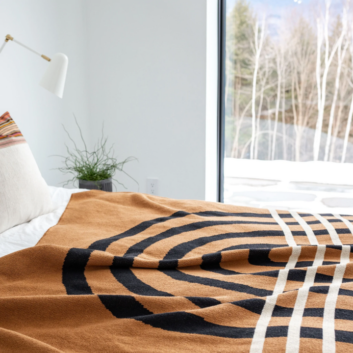 Eco Arches Throw Blanket • Coastal Compass Home Decor