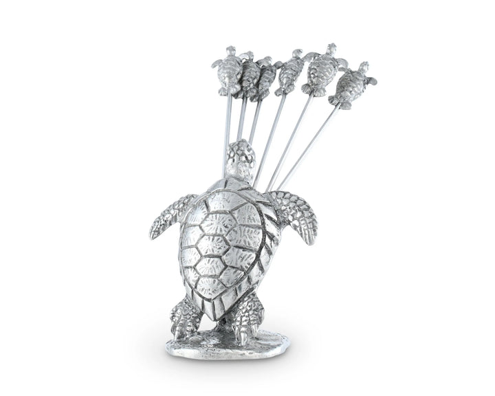 Sea Turtle Cheese Pick Set | Coastal Compass Home Decor