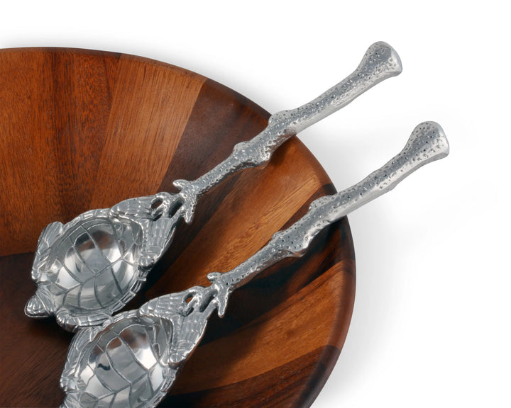 Sea Turtle Salad Servers | Coastal Compass Home Decor