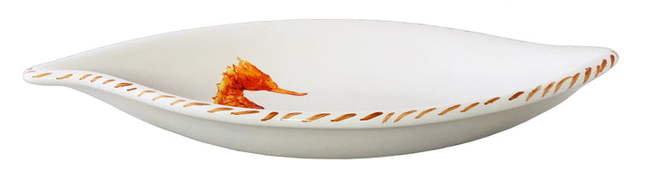Seahorse Watercolor Leaf Bowl | Coastal Compass Home Decor