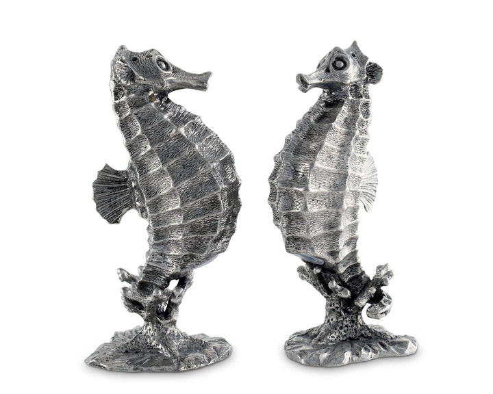 Seahorse Pewter Salt & Pepper Shaker Set - The Coastal Compass Home Decor