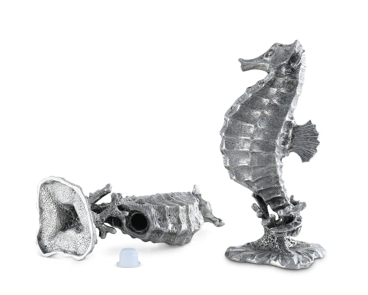 Seahorse Pewter Salt & Pepper Shaker Set - The Coastal Compass Home Decor