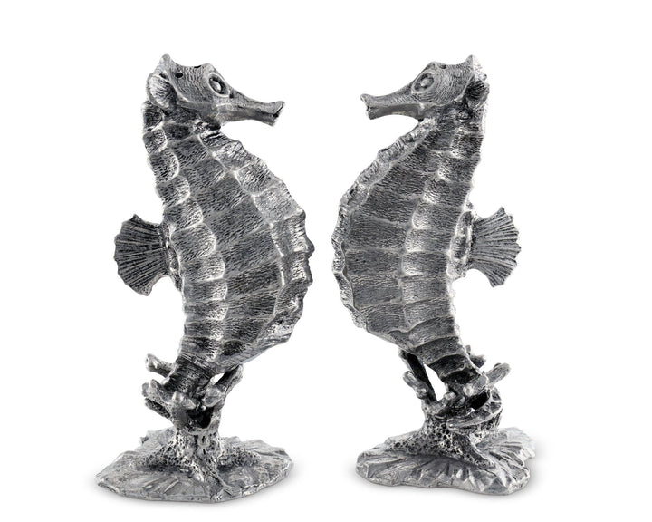 Seahorse Pewter Salt & Pepper Shaker Set - The Coastal Compass Home Decor