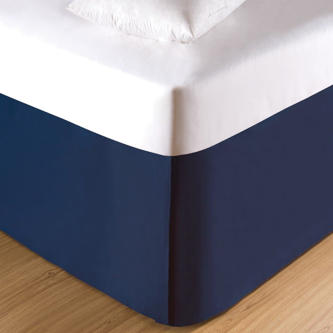 Seaside Navy Bed Skirt | Coastal Compass