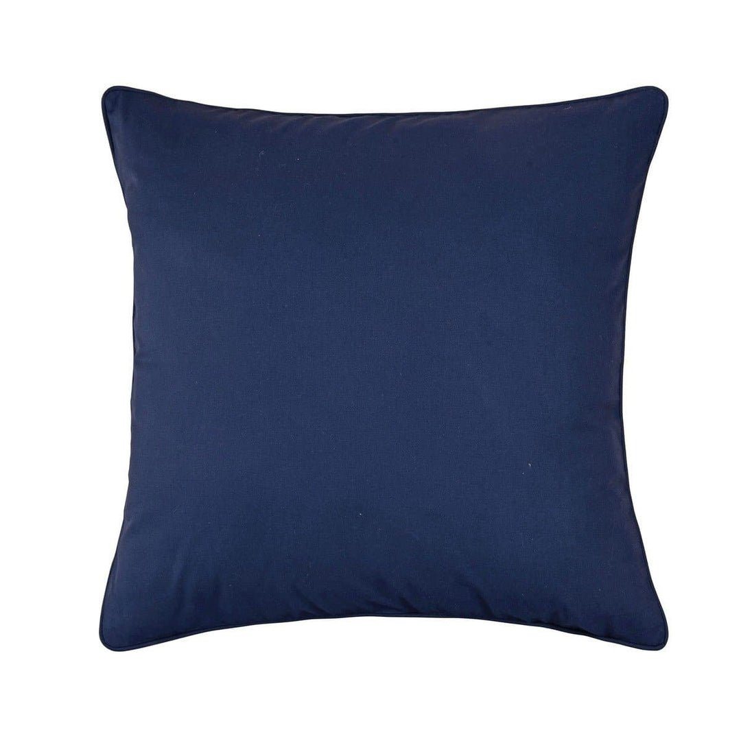 Seaside Navy Euro Sham - Coastal Compass Home Decor